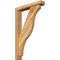 Ekena Millwork Funston Block Rough Sawn Bracket w/ Offset Brace, Western Red Cedar, 4"W x 20"D x 32"H BKT0402X20X32FST05RWR - alternate 1